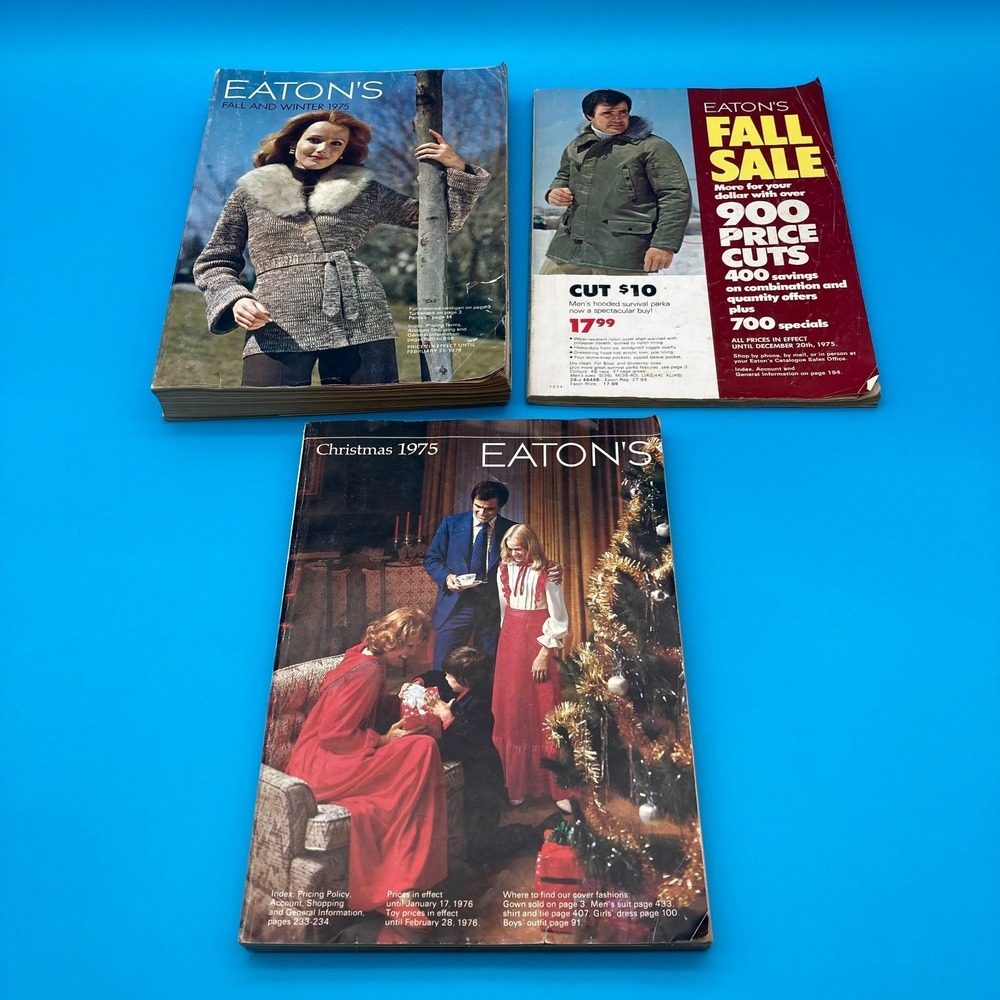 1975 Eaton's Catalog Set of 3: Fall/Winter, Christmas & Fall Sale